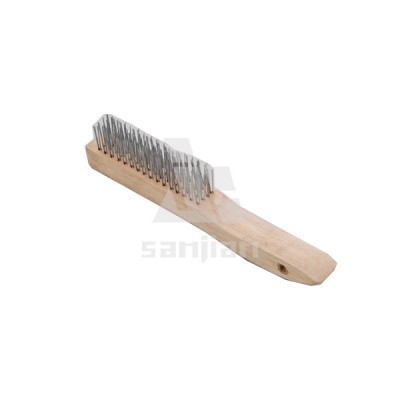 The Newest American Style Steel Wire Brush with Wooden Handle, Wire Brush Brass Wire Brush (SJIE3022)