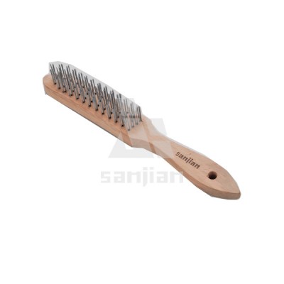 The Newest Style Steel Wire Brush with Wooden Handle