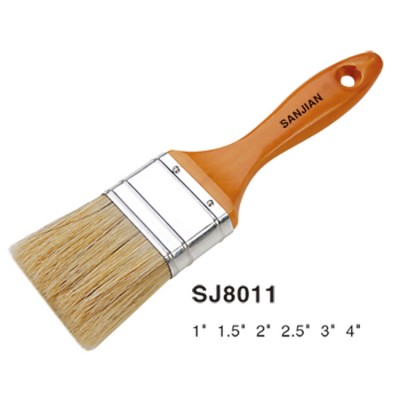 White Bristle Wooden Handle Cleaning Brush for Painting European Brush